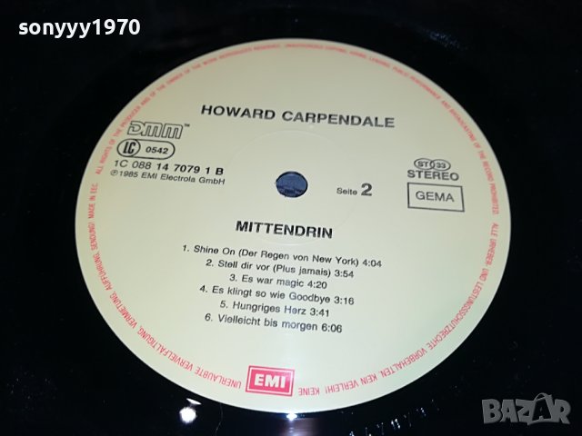 HOWARD CARPENDALE-ПЛОЧА 0404231041, снимка 17 - Грамофонни плочи - 40247494