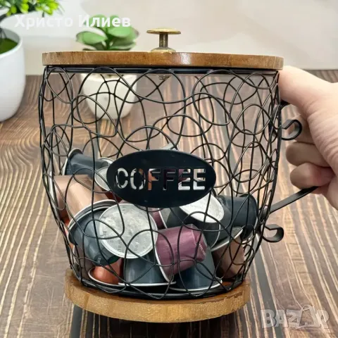 Органайзер Метална поставка за кафе капсули с капак за Долче Густо Неспресо, снимка 10 - Други - 49204652