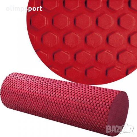 Фоумролер за пилатес и йога MAX, С повърхност на пъпчици, 46 х Ф14 см   нов Фоумролер представлява ц, снимка 2 - Йога - 29742240