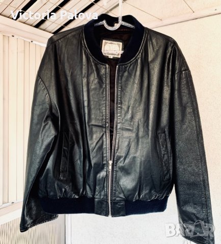 Кожен бомбър CONCEPTS овърсайз, снимка 3 - Якета - 38612754