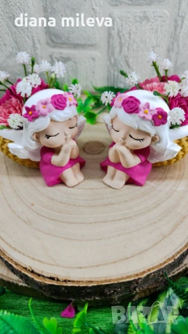 Ангелчета в цвят розов!, снимка 2 - Декорация за дома - 50911878