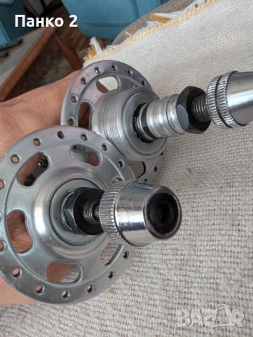 Ретро Шосейни Главини Широк Фланец Shimano 600, снимка 4 - Части за велосипеди - 52055117