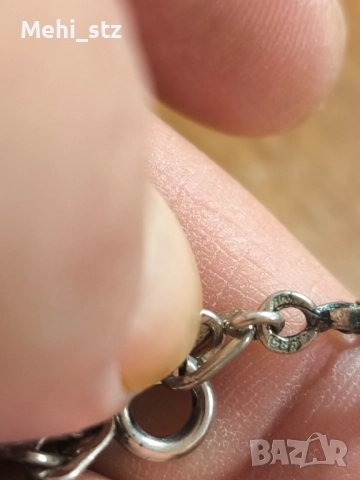 Сребърно антикварно колие с натурални гранати., снимка 5 - Антикварни и старинни предмети - 52988144