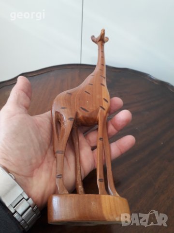 Дърворезба жираф, снимка 5 - Статуетки - 31851792