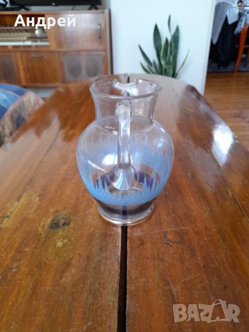 Стара стъклена кана,каничка #9, снимка 4 - Други ценни предмети - 34167226