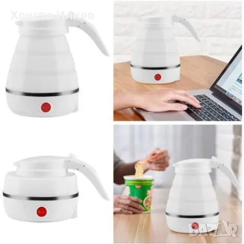 Силиконов сгъваем електрически чайник за пътуване Електрическа кана за къмпинг, снимка 3 - Кани - 49451412