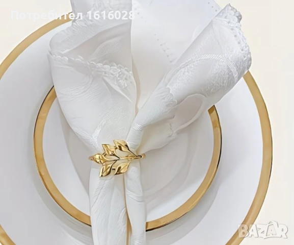 Луксозни сълфетъчни халки в златист и сребрист цвят., снимка 8 - Аксесоари за кухня - 54185593