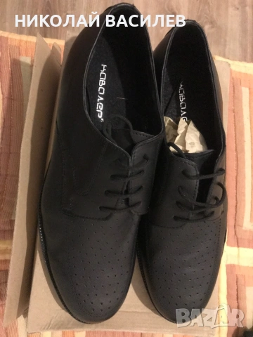 Естествена   кожа   .   Кожени  обувки  - Номер  44  с  дупки / комбинирани ., снимка 15 - Официални обувки - 54030132