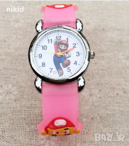 Супер Марио Super Mario силиконова верижка детски ръчен часовник , снимка 6 - Детски - 26214601