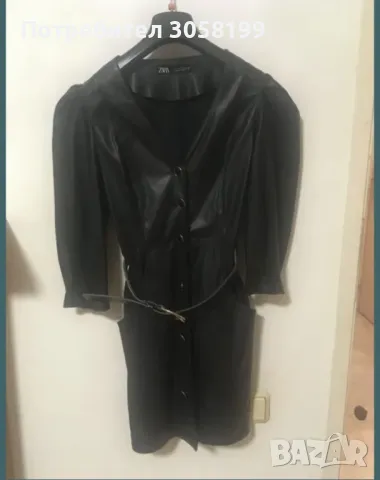 Рокля Zara кожена, снимка 2 - Рокли - 48745988