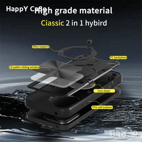 Honor 400 Pro / 400 Lite / 400 / GIANT RING Удароустойчив кейс гръб калъф с пръстен, снимка 5 - Калъфи, кейсове - 50077827