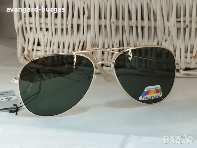 130 Унисекс слънчеви очила,авиаторска форма с поляризация avangard-burgas, снимка 3 - Слънчеви и диоптрични очила - 44512869