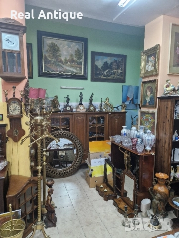 Уникална голяма антикварна авторска картина масло върху платно , снимка 16 - Картини - 48157555