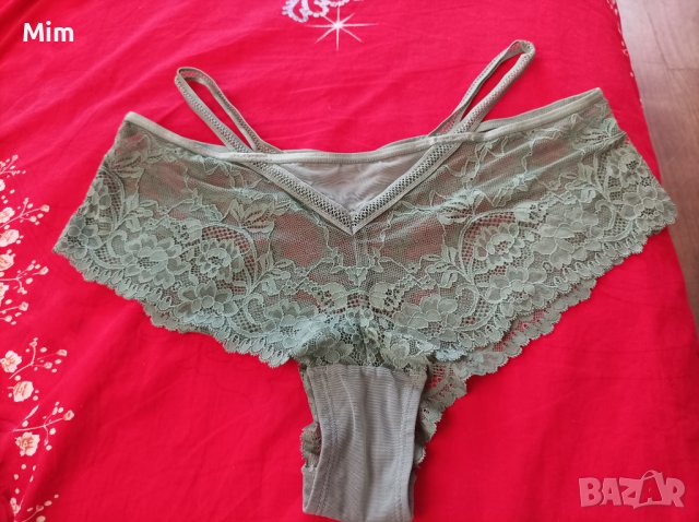 XL Тревисто зелена дантелена бикина, снимка 7 - Бельо - 36845723