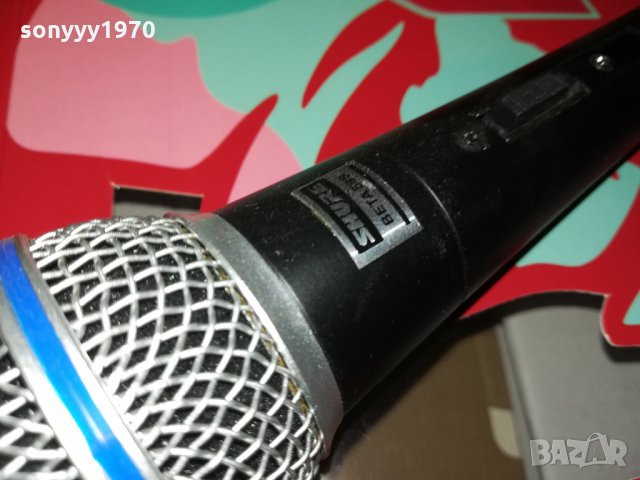 SHURE BETA 58S-МИКРОФОН ВНОС ГЕРМАНИЯ 0712211835, снимка 12 - Микрофони - 35063293