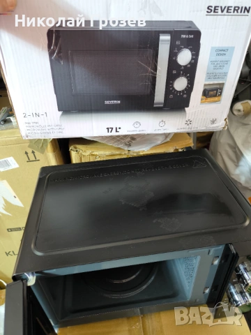 Микровълнова фурна Severin MW 9288, 700W, 17 l, Таймер, Черна, снимка 2 - Печки, фурни - 53937570
