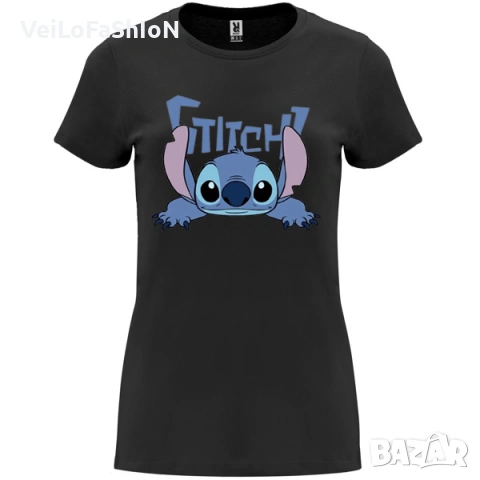 Нова сладка дамска тениска с героя Стич (STITCH), в два цвята, снимка 2 - Тениски - 48222842