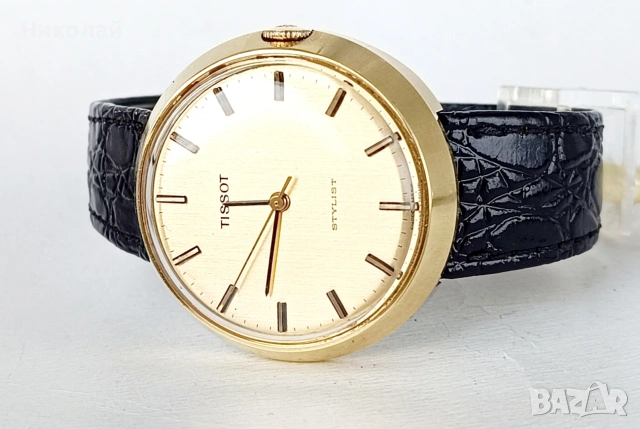 Tissot Stylist vintage механичен часовник с ръчно навиване, снимка 2 - Мъжки - 53156706