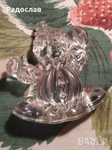 стара кристална фигурка Клоун, снимка 2 - Статуетки - 52266073