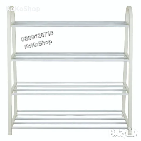 Бяла етажерка за обувки-61x28x64 см./етажерка за обувки/органайзер за обувки/стелаж за обувки, снимка 2 - Етажерки - 50078792