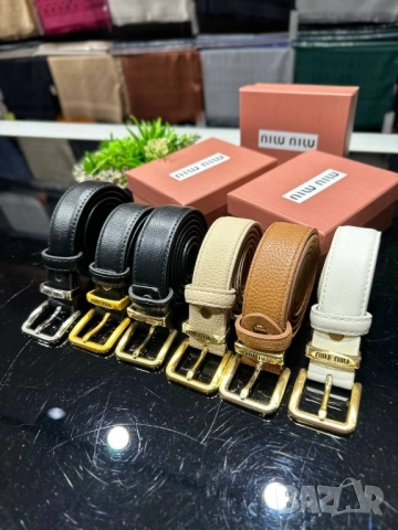 колани от естествена кожа в кутия valentino garavani miu miu , снимка 6 - Колани - 51550090