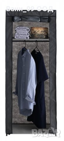 Текстилен гардероб с рафтове и лост-3 размера, снимка 3 - Гардероби - 34182983