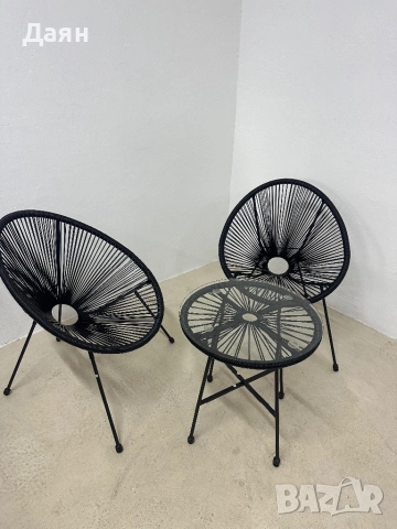 Градински комплект маса и столове, Songmics, снимка 2 - Градински мебели, декорация  - 52569536