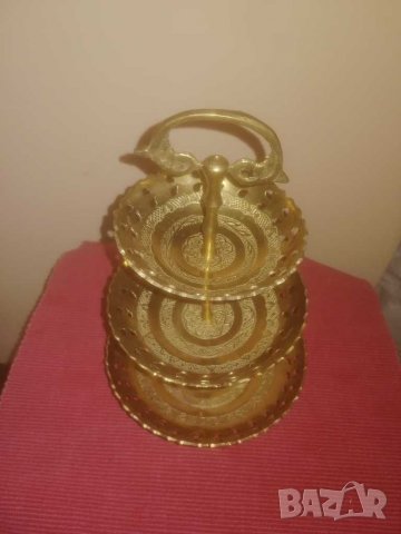 Стара месингова бонбониера. , снимка 3 - Антикварни и старинни предмети - 31463593
