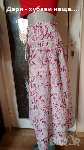 Памучна плажна рокля/пола🍀♥️M до XL♥️🍀арт.4402, снимка 2 - Рокли - 37497613