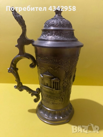 Zim Becker .Винтидж бирена калаена халба.