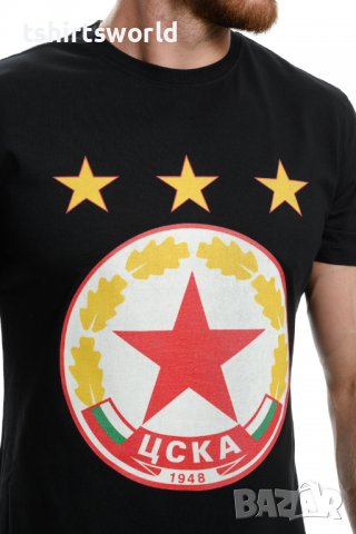 Нова мъжка тениска с дигитален печат на футболния отбор ЦСКА (CSKA), снимка 2 - Тениски - 37663677