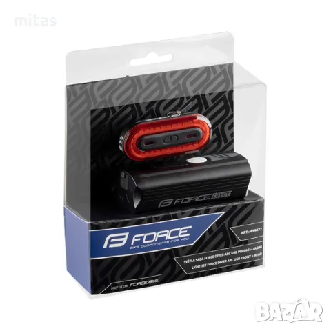 Комплект LED светлини за велосипед FORCE DIVER ARC USB, Фар и Стоп, снимка 5 - Аксесоари за велосипеди - 47932568