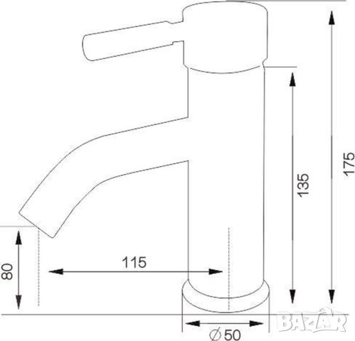 Смесител за мивка HUK-B4103, снимка 6 - Смесители - 42888159