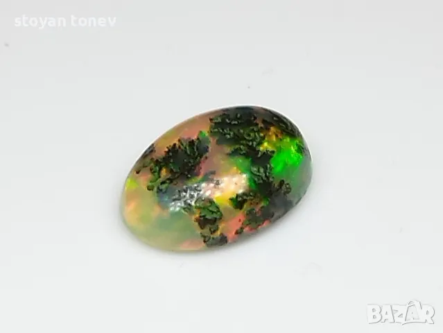 Опал с ярки неонови цветове - 1.68кт.! Нетретиран! Сертификат!, снимка 13 - Други - 49734535