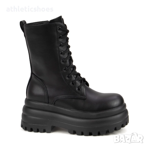 Дамски боти на висока платформа в черно-ПРОМОЦИЯ, снимка 3 - Дамски боти - 52104079