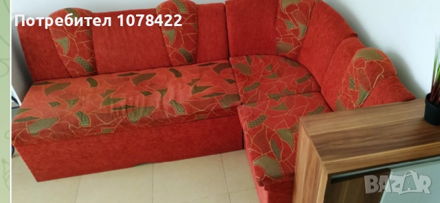 Продавам мек разтегателен ъглов диван., снимка 3 - Дивани и мека мебел - 52849527