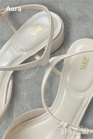 Zara T-strap low block-heeled shoes, снимка 3 - Дамски ежедневни обувки - 56224435