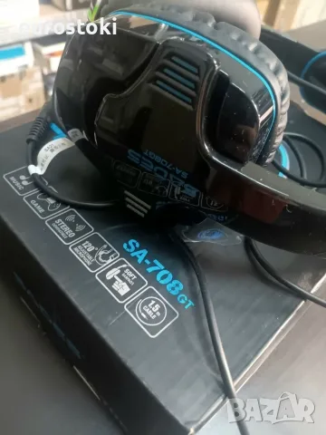 Геймърски слушалки за SADES SA-708 GT, кабелни стерео слушалки с микрофон, жак 3.5 мм, снимка 9 - Слушалки за компютър - 56184847