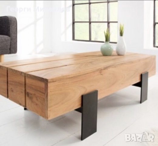 Помощна маса,холна маса,маса за кафе, Рустик индустриален стил скандинавски дизайн, снимка 10 - Маси - 32100953