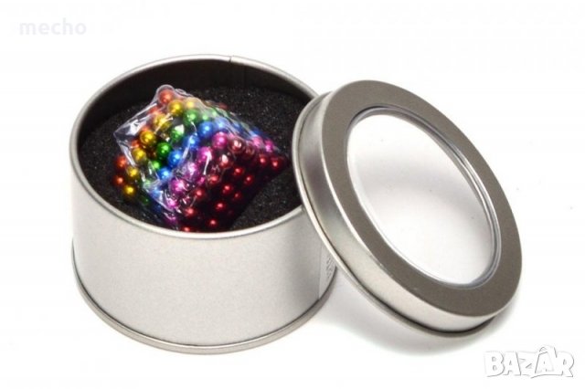 216 Магнитни Топчета (сфери) цветни 5 мм, в метална кутия , снимка 13 - Други игри - 31554763
