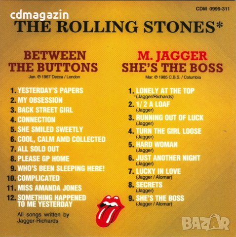 Компакт дискове CD The Rolling Stones, Mick Jagger – Between The Buttons / She's The Boss, снимка 2 - CD дискове - 39788012