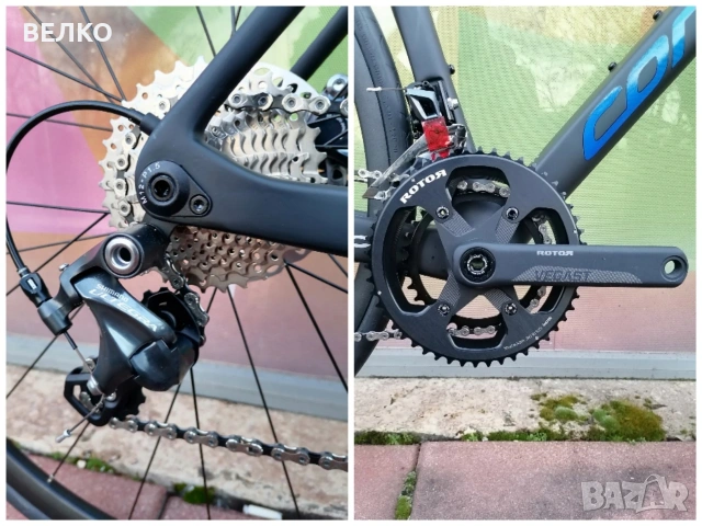 Шосеен велосипед Corratec Team - 2x11 * 48 см * Карбон * Shimano Ultegra * Ново, снимка 4 - Велосипеди - 53950713