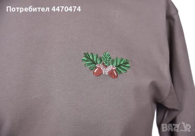 Мъжка ловна тениска с бродерия - 100% памук, снимка 8 - Екипировка - 50253304