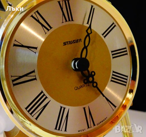 Настолен часовник Staiger Западна Германия. , снимка 4 - Антикварни и старинни предмети - 29349351