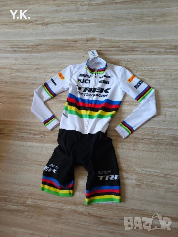 Оригинален мъжки вело гащеризон Santini Trek Factory Racing World Champion, снимка 2 - Други - 50562722