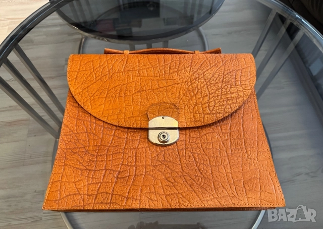 Бизнес чанта за документи от естествена кожа