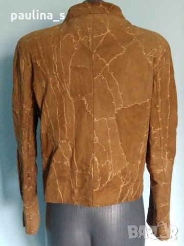 Декорирано яке от естествен велур "one-two" / голям размер , снимка 5 - Якета - 34117326