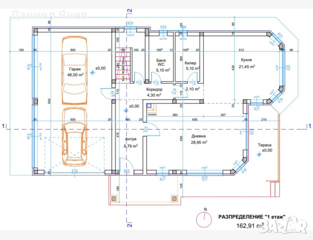 Проект за къща РЗП 473кв.м три етажа и гараж проектиране архитект, снимка 3 - Ремонти на къщи - 40483896