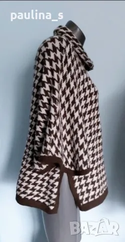 Два броя / Топло пончо тип пуловер / универсален размер , снимка 11 - Блузи с дълъг ръкав и пуловери - 44237207