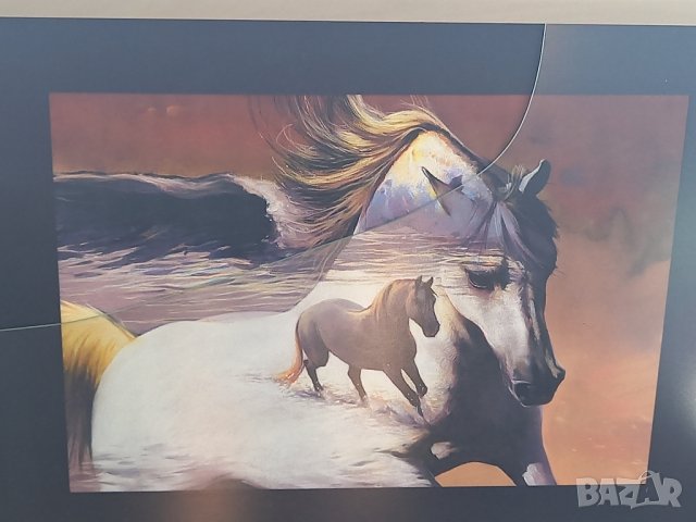 Картина с коне - висококачествен ПРИНТ, снимка 2 - Картини - 42405209